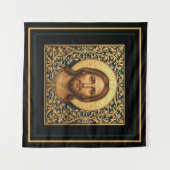 Byzantijns Christus-icoon - Jezus Wandkleed (Voorkant (horizontaal))