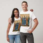 Byzantijns icoon van Christus en Apostelen T-shirt (Unisex)