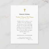 Byzantijns icoon van de Kaart van het begrafenisge Plaatskaartje (Achterkant)