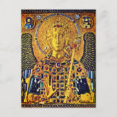 Byzantijns icoon van St Michael Briefkaart (Voorkant)