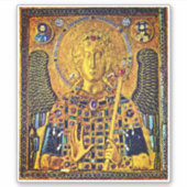 Byzantijns icoon van St Michael Sticker (Voorkant)