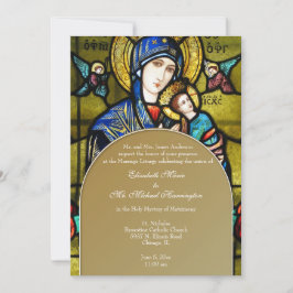 Byzantijns katholiek Glas in lood Weddenschap Kaart