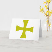 Byzantijns Kruis van Goud Kaart (Gele Bloem)