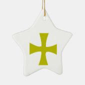 Byzantijns Kruis van Goud Keramisch Ornament (Rechts)