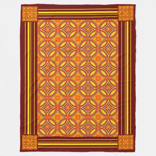 Byzantijns patroon fleece deken (Voorkant)