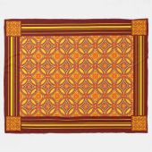Byzantijns patroon fleece deken (Voorkant (Horizontaal))