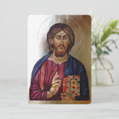 Byzantijns stijlpictogram van Christus-pantocrator Kaart (Staand voorkant)