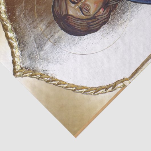 Byzantijns stijlpictogram van Christus-pantocrator Tissuepapier (Detail)