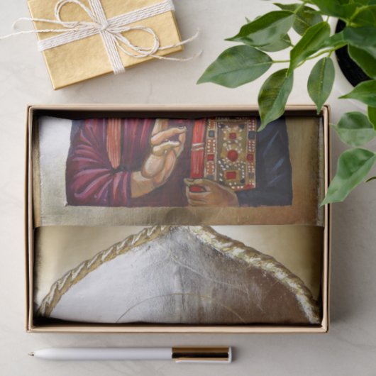 Byzantijns stijlpictogram van Christus-pantocrator Tissuepapier (Geschenk)