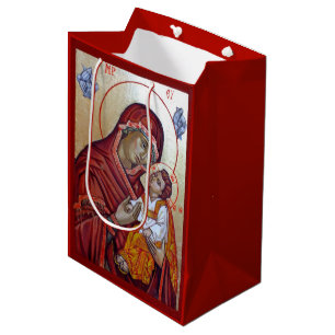 Byzantijns stijlpictogram van Saint Mary Teotokos Medium Cadeauzakje