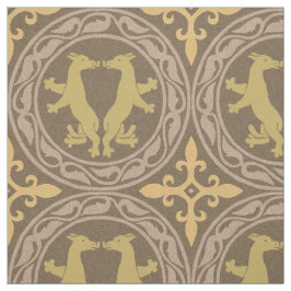 Byzantijnse Beesten Oker en Bruin Stof