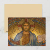 Byzantijnse Christ Jesus briefkaart (Voorkant / Achterkant)