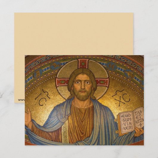 Byzantijnse Christ Jesus briefkaart (Voorkant / Achterkant)