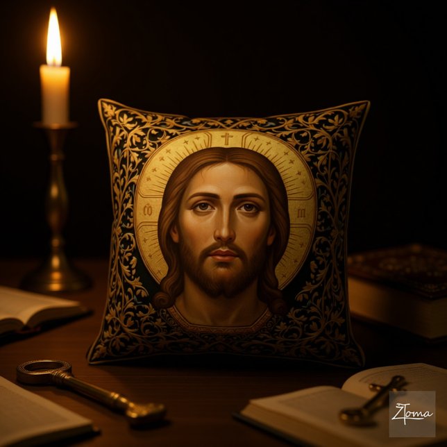 Byzantijnse Christus-icoon - Jezus Kussen (Creator heeft geüpload)