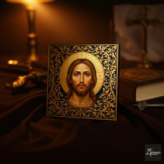 Byzantijnse Christus-icoon - Jezus Perfect Poster