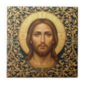 Byzantijnse Christus-icoon - Jezus Tegeltje (Voorkant)
