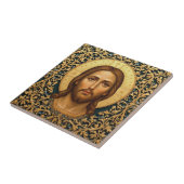 Byzantijnse Christus-icoon - Jezus Tegeltje (Zijkant)