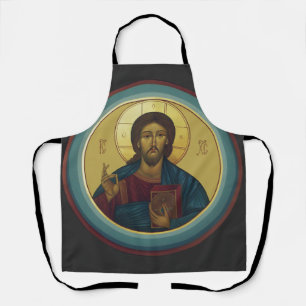 Byzantijnse Christus Pantocrator Ronde Mozaïek Kun Schort