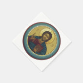 Byzantijnse Christus Pantocrator Ronde Mozaïek Kun Servet (Hoek)