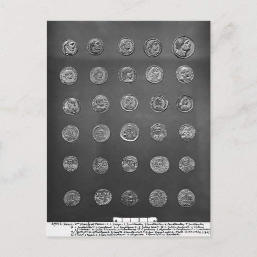 Byzantijnse en Romeinse munten, 4 tot 10e eeuw Briefkaart (Voorkant)