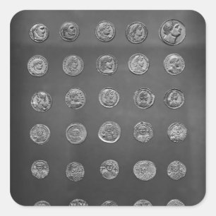 Byzantijnse en Romeinse munten, 4 tot 10e eeuw Vierkante Sticker