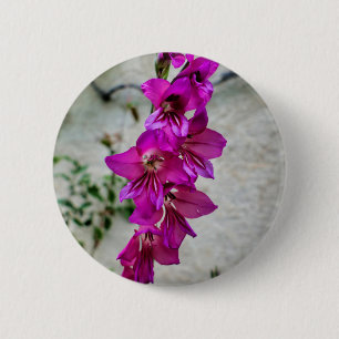 Byzantijnse Gladiolus Badge Ronde Button 5,7 Cm