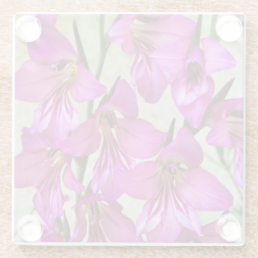 Byzantijnse Gladiolus Glazen Onderzetter (Achterkant)