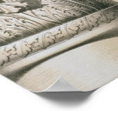 Byzantijnse hoofdletters uit kolommen op de nave v poster (Hoek)