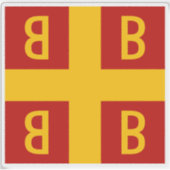 Byzantijnse keizerlijke vlag, 14e eeuw sticker (Voorkant)