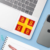 Byzantijnse keizerlijke vlag, 14e eeuw sticker (Laptop met iPhone)