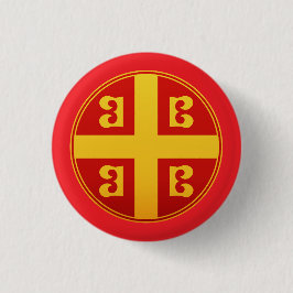 Byzantijnse Keizerlijke Vlag Embleem Ronde Button 3,2 Cm