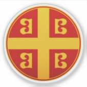 Byzantijnse Keizerlijke Vlag Embleem Sticker (Voorkant)