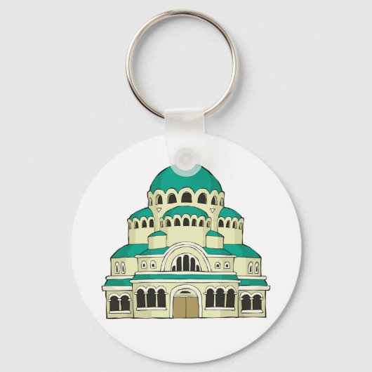 Byzantijnse kerk sleutelhanger (Achterkant)