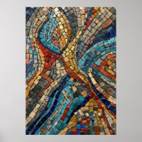 Byzantijnse Mozaïek Kunst Poster | Romeinse Stijl