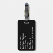 Byzantijnse Pictogram van Christus Pantocrator Bagagelabel (Achterkant verticaal)