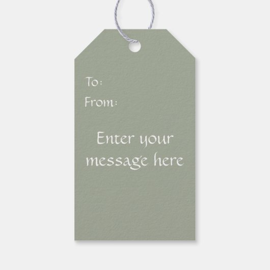 Byzantijnse Pictogram van Christus Pantocrator Cadeaulabel (Achterkant)