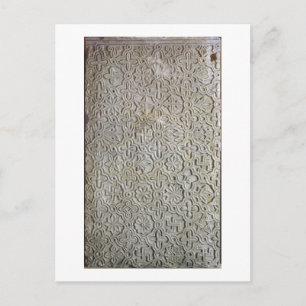 Byzantijnse plaat met kruisvormige decoratie, 12e- briefkaart