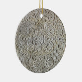 Byzantijnse plaat met kruisvormige decoratie, 12e- keramisch ornament (Rechts)