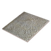 Byzantijnse plaat met kruisvormige decoratie, 12e- tegeltje (Zijkant)