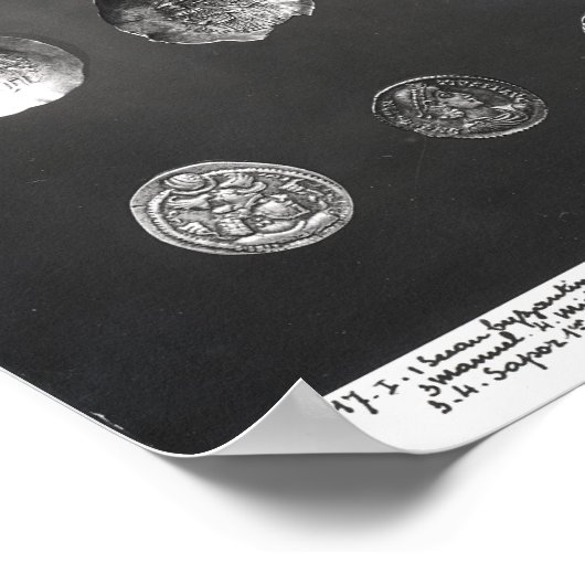 Byzantijnse, Romeinse en Sassaniaanse munten Poster (Hoek)