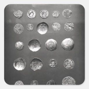 Byzantijnse, Romeinse en Sassaniaanse munten Vierkante Sticker