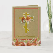 Byzantijnse Slavische Katholieke Pascha Pasen Kaart (Voorkant)