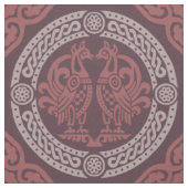 Byzantijnse vogels, Cranberry rood Stof (Swatch)