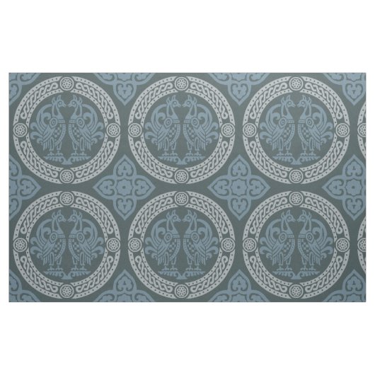 Byzantijnse vogels, Indigo Stof (Fat Quarter)