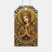 Byzantine Christ Icon - Jesus Cadeaulabel (Achterkant)