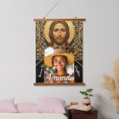 Byzantine Christ Icon - Jesus Hangend Wandkleed (Slaapkamer)