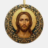 Byzantine Christ Icon - Jesus Keramisch Ornament (Voorkant)