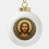 Byzantine Christ Icon - Jesus Keramische Bal Ornament (Voorkant)