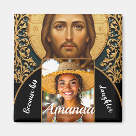 Byzantine Christ Icon - Jesus Magneet