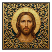 Byzantine Christ Icon - Jesus Perfect Poster (Voorkant)